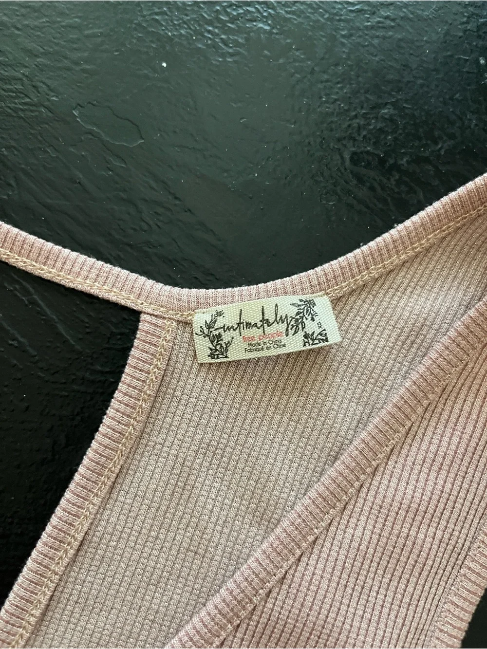 Free People Ribbed Wrap Tank Top in Blush
